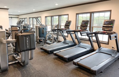 Waterfront gym at Swan Lake Resort