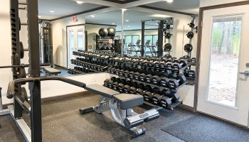 Gym equipment at Swan Lake Resort