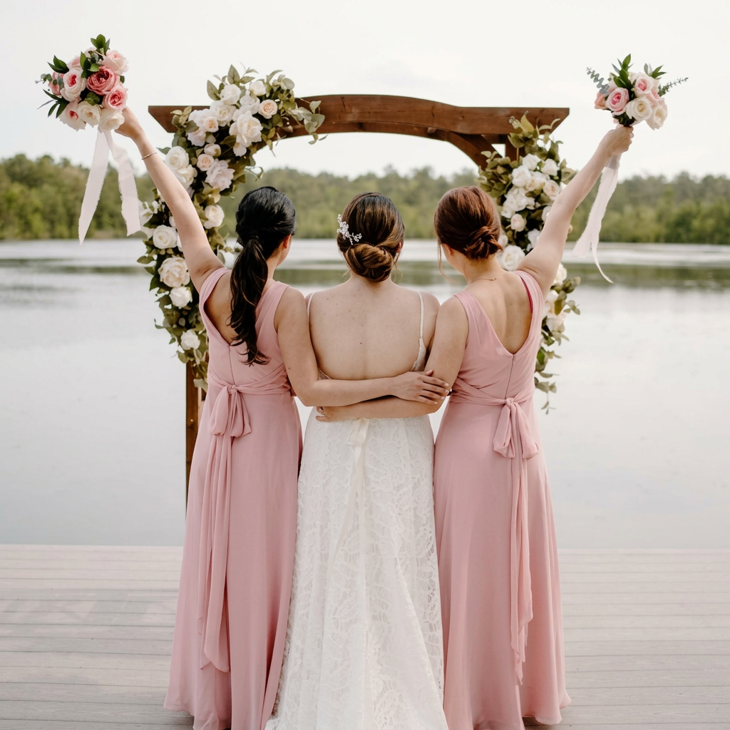 Wedding ceremony at Swan Lake Resort