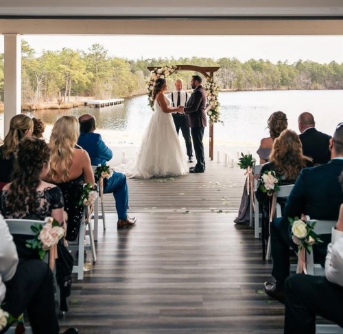 Wedding celebration at Swan Lake Resort in Galloway, New Jersey