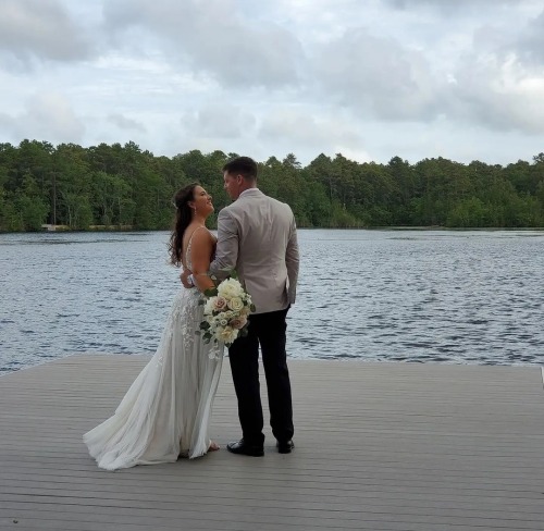 Wedding celebration at Swan Lake Resort in Galloway, New Jersey